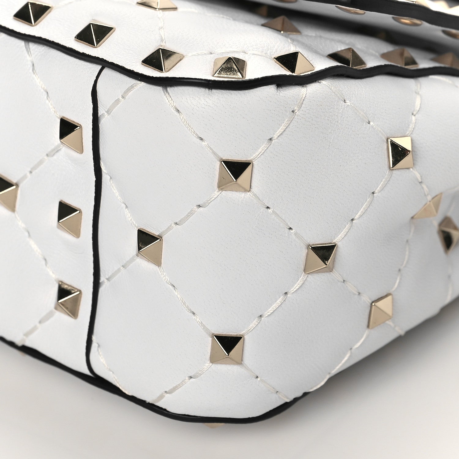 Valentino Garavani Nappa Micro Rockstud Spike Shoulder Bag Ivory 9 of 9