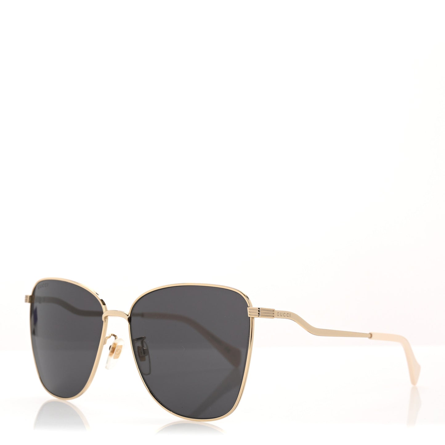 Metal Square Frame Sunglasses GG0970S Gold Grey