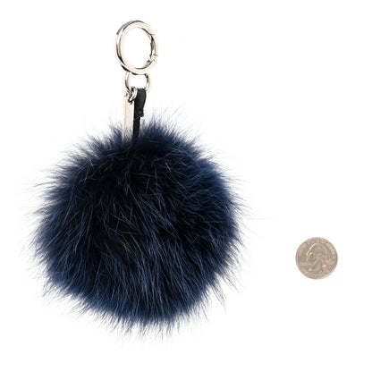 Fendi Rabbit Fox Mink Fur Freak Monster Bag Bug Charm Dark Red Navy 2 of 3