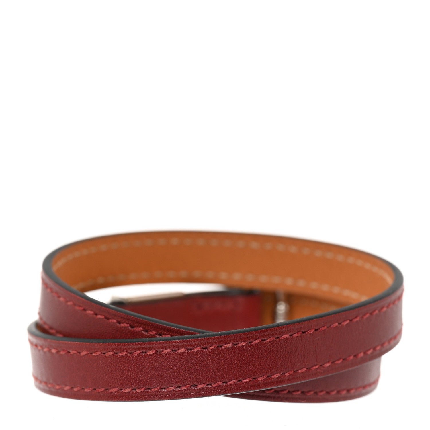Hermes Swift Medor Infini Double Tour Bracelet M Rouge H Gold 3 of 7