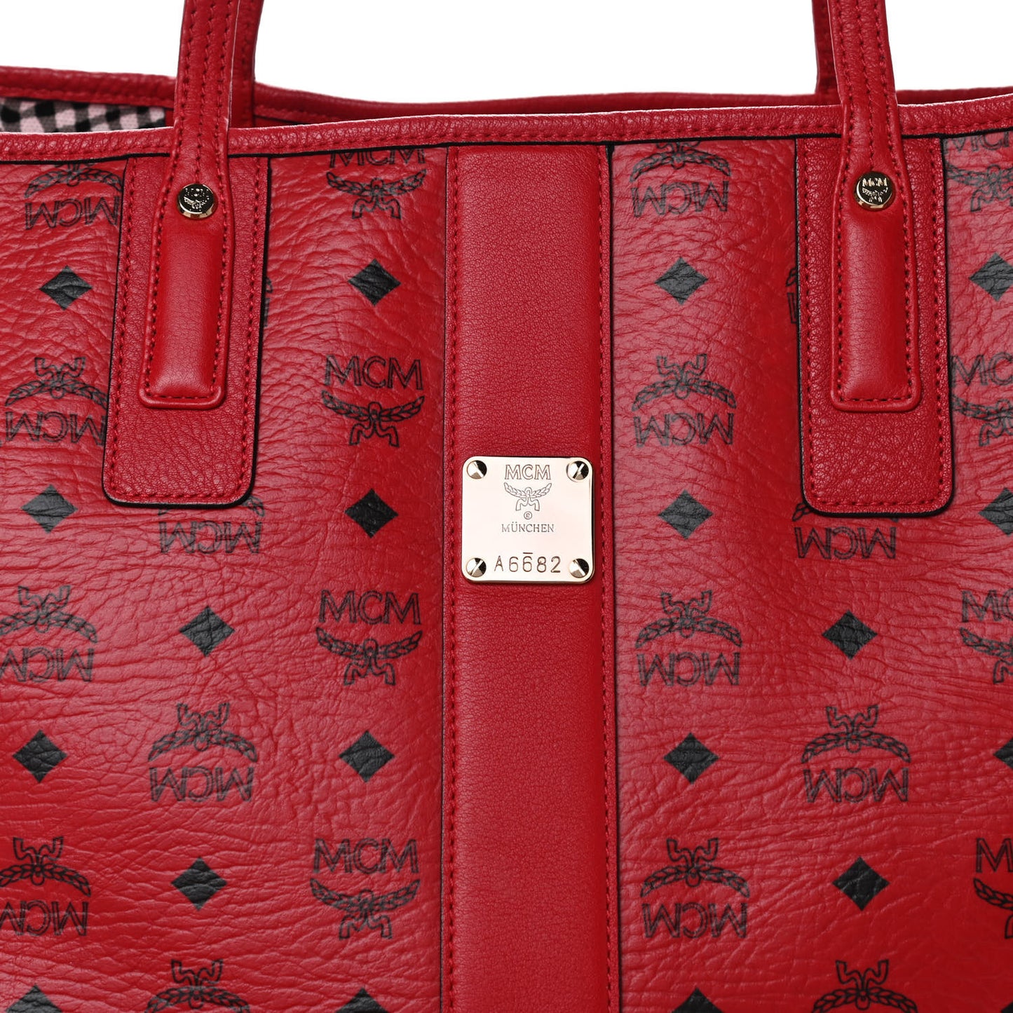 Visetos Large Liz Reversible Shopper Tote Ruby Red