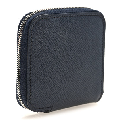 Hermes Epsom Silk'in Coin Purse Bleu Saphir 3 of 8