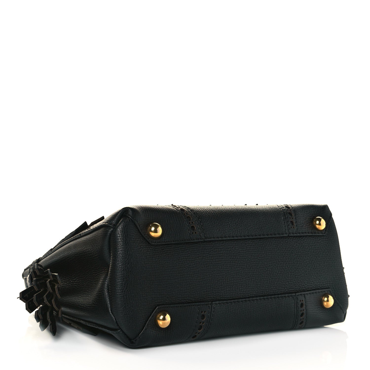 Burberry Calfskin Broguing Small Banner Tote Black 3 of 10