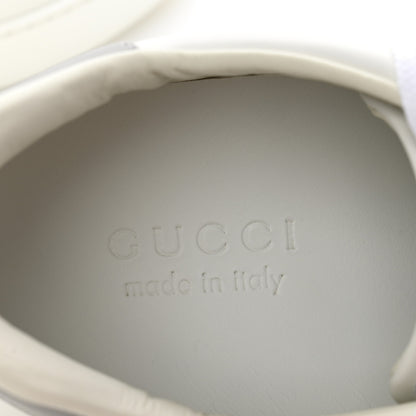 Gucci Calfskin Interlocking G Perforated Mens Ace Sneakers 9.5 White Grey Sky 8 of 10