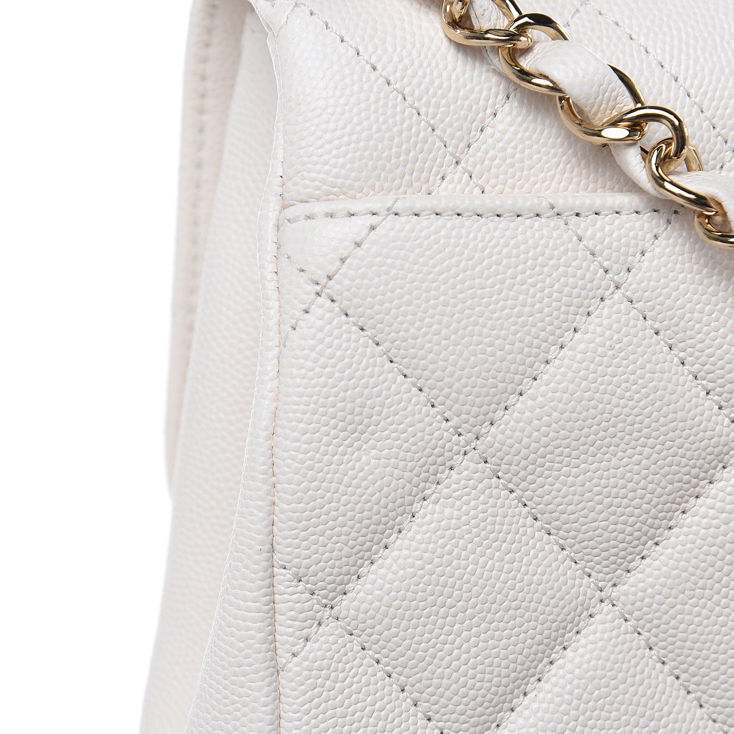 Chanel Caviar Quilted Medium Business Affinity Flap White 16 of 17