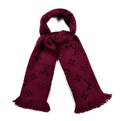 Louis Vuitton Wool Silk Logomania Scarf Cherry 1 of 4