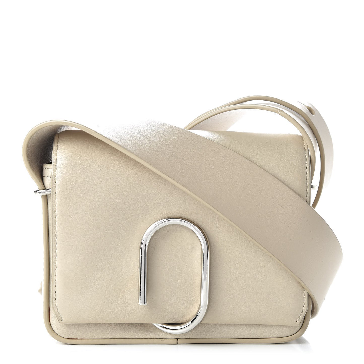 Calfskin Mini Alix Crossbody Bag Off White