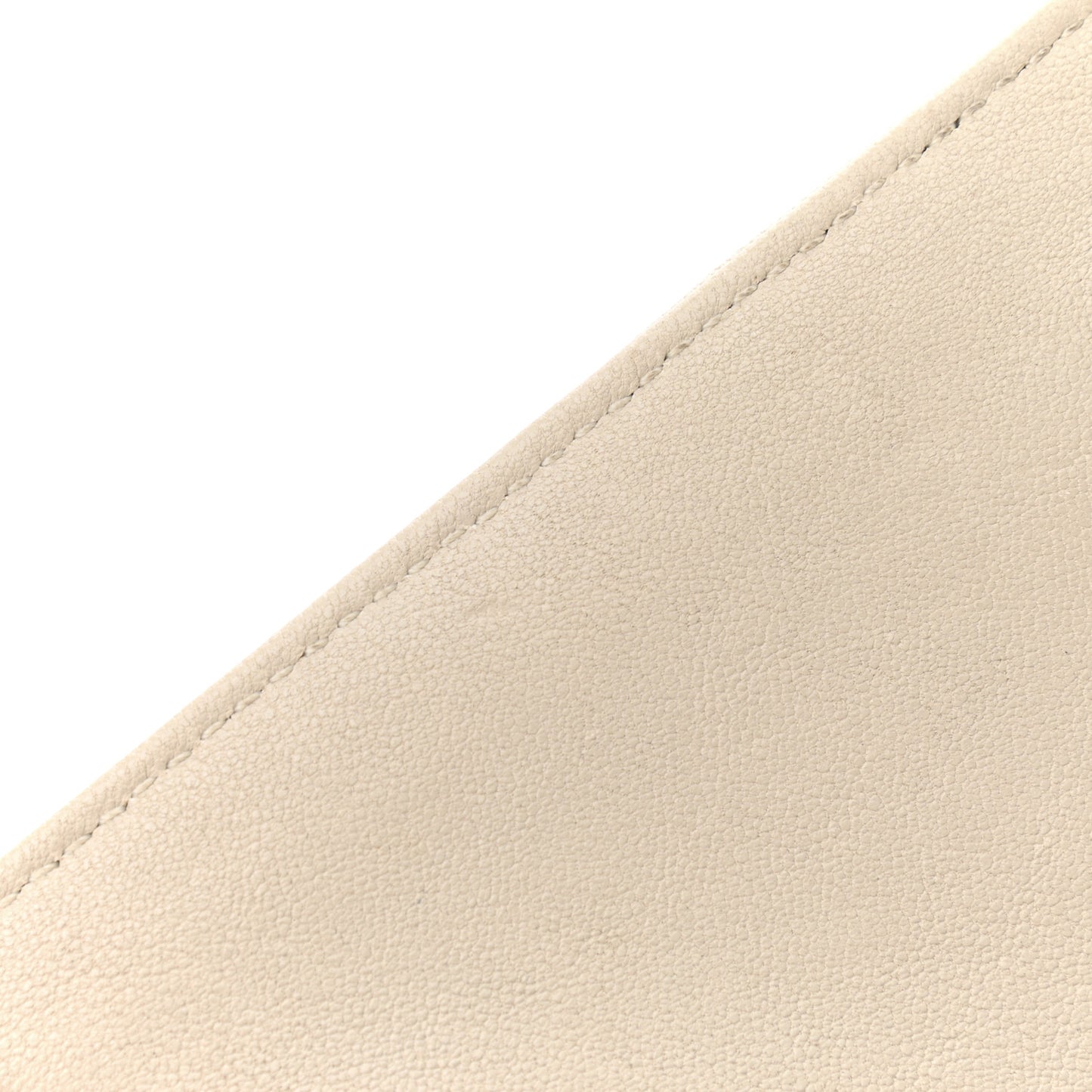 Sheepskin Matelasse Chevron Monogram Medium College Bag Vintage Blanc