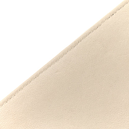 Saint Laurent Sheepskin Matelasse Chevron Monogram Medium College Bag Vintage Blanc 8 of 13