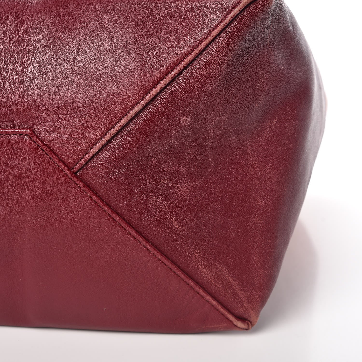 Celine Lambskin Horizontal Bi-Color Cabas Peach Rust 18 of 29