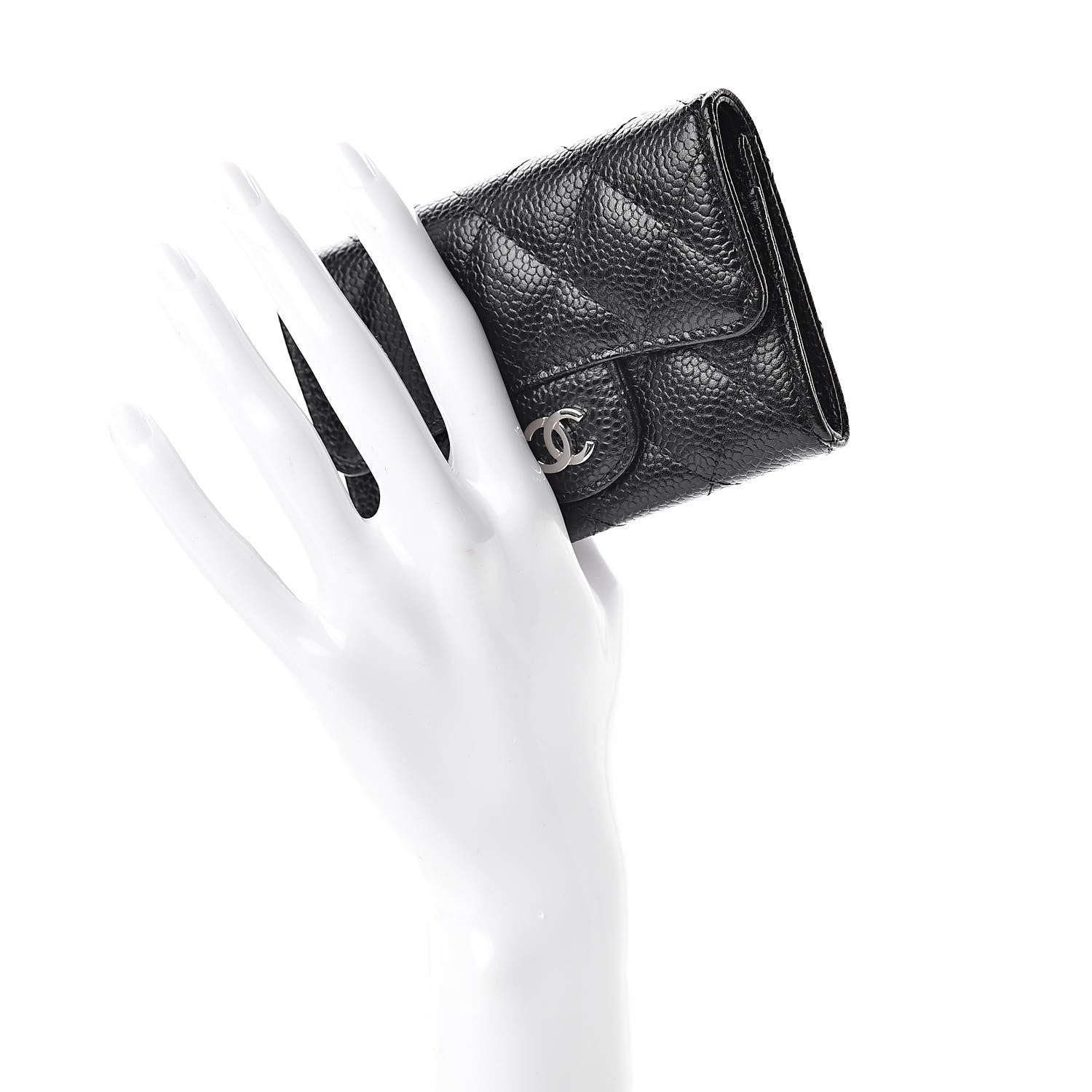 Chanel Caviar Quilted Flap Card Holder Black 2 of 10