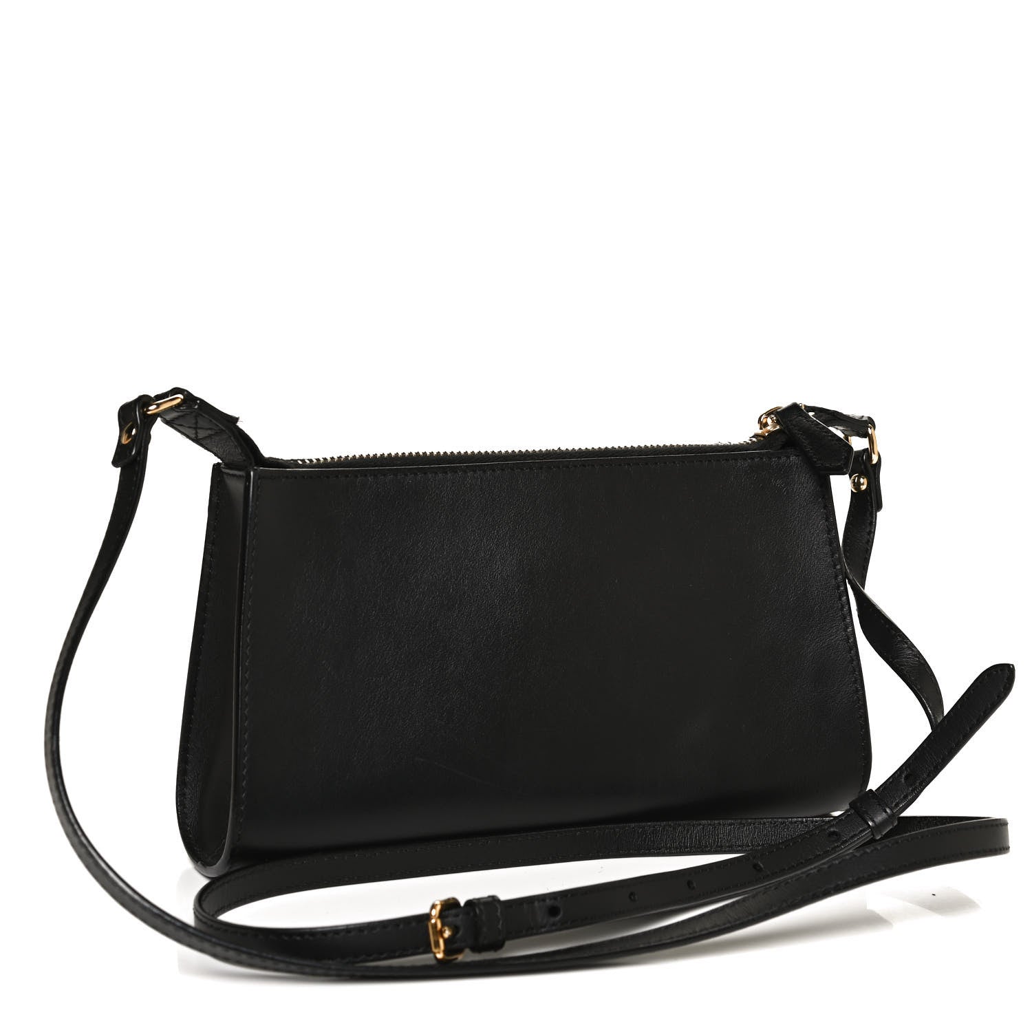 Fendi Vitello Baltico Mini Pouch Crossbody Pouch Black 3 of 12