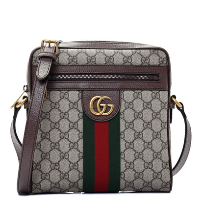 Gucci GG Supreme Monogram Web Small Ophidia Messenger Bag Brown 1 of 14
