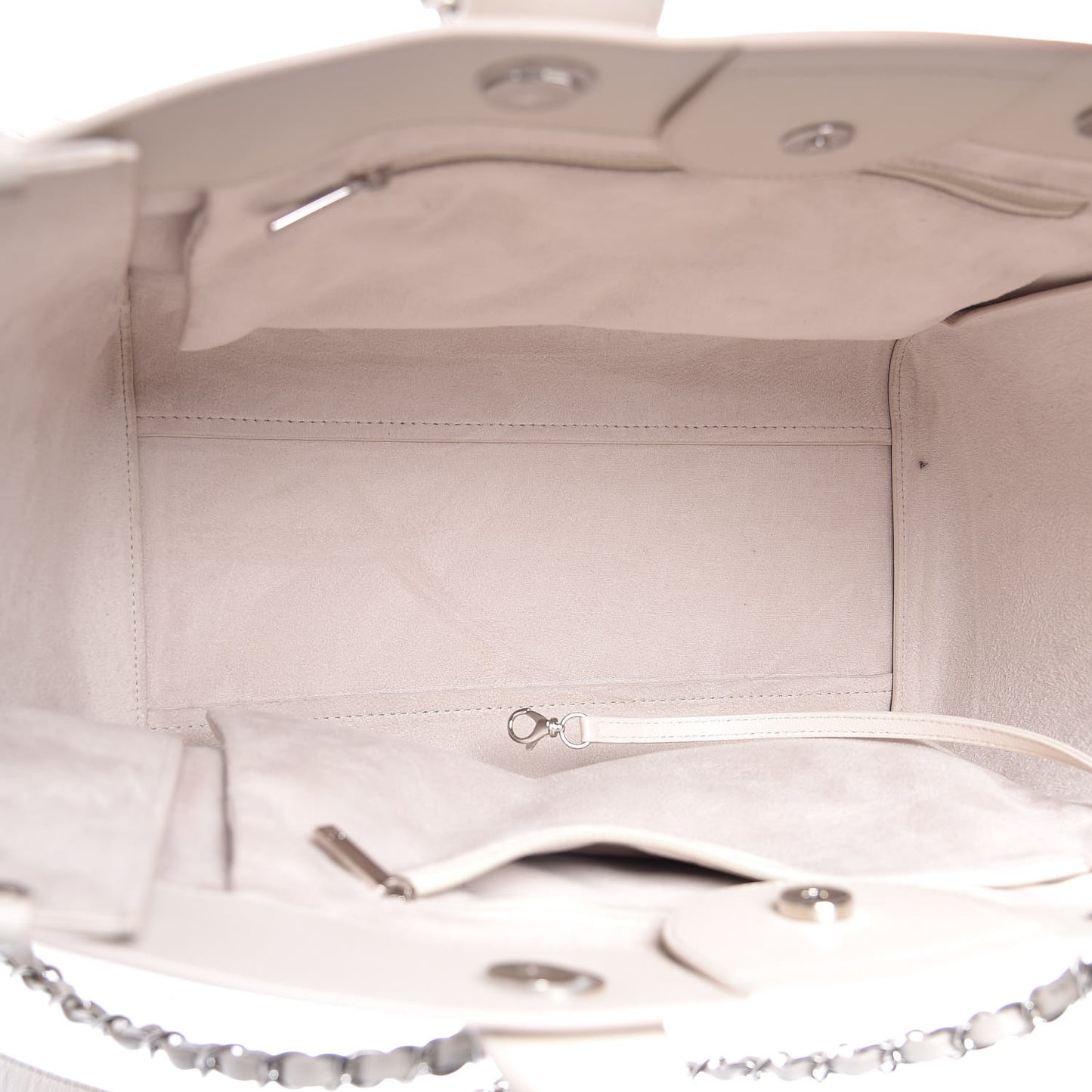 Caviar Medium Studded Deauville Tote Beige