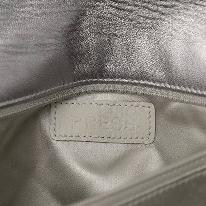 Chanel Metallic Lambskin Quilted Medium Leo Lion Flap Clutch Silver 7 of 12