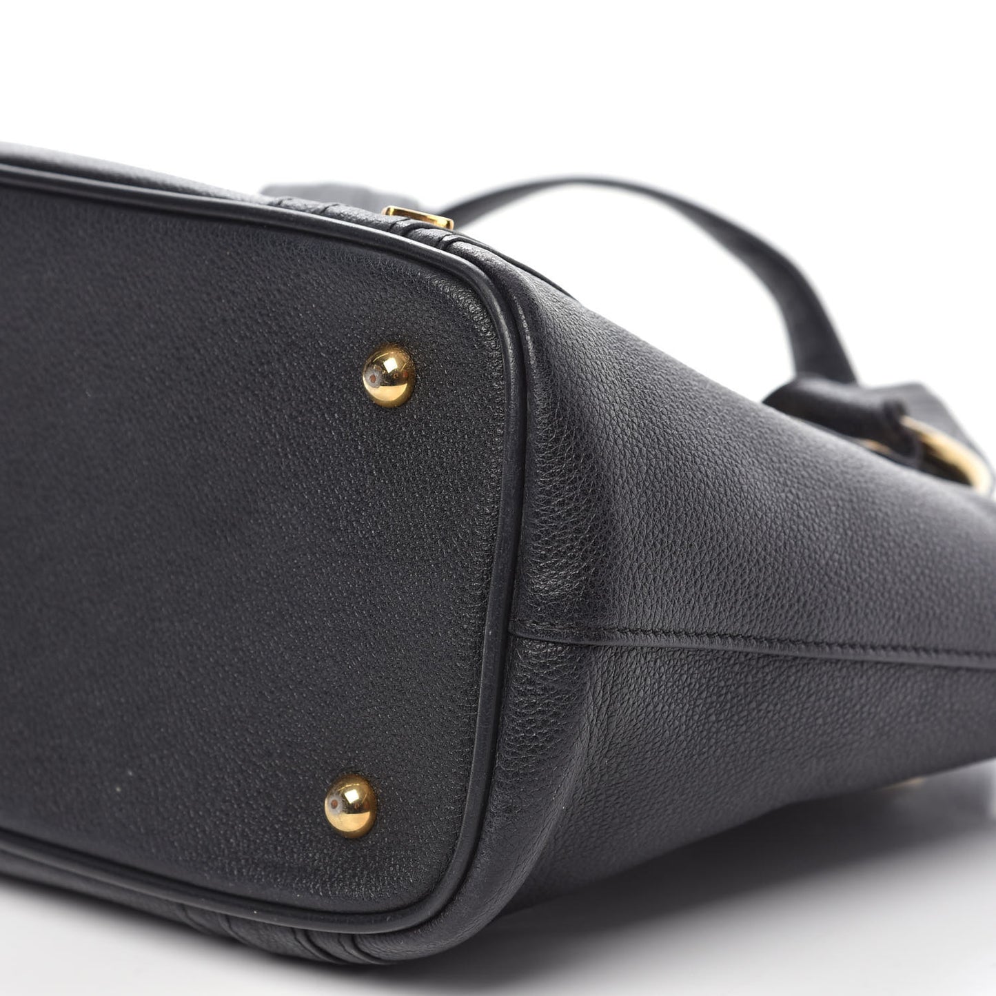 Grained Calfskin Mini Tote Black
