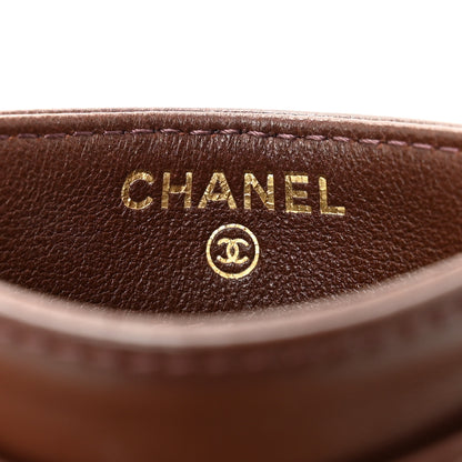 Chanel Lambskin Quilted Card Holder Dark Brown 6 of 8