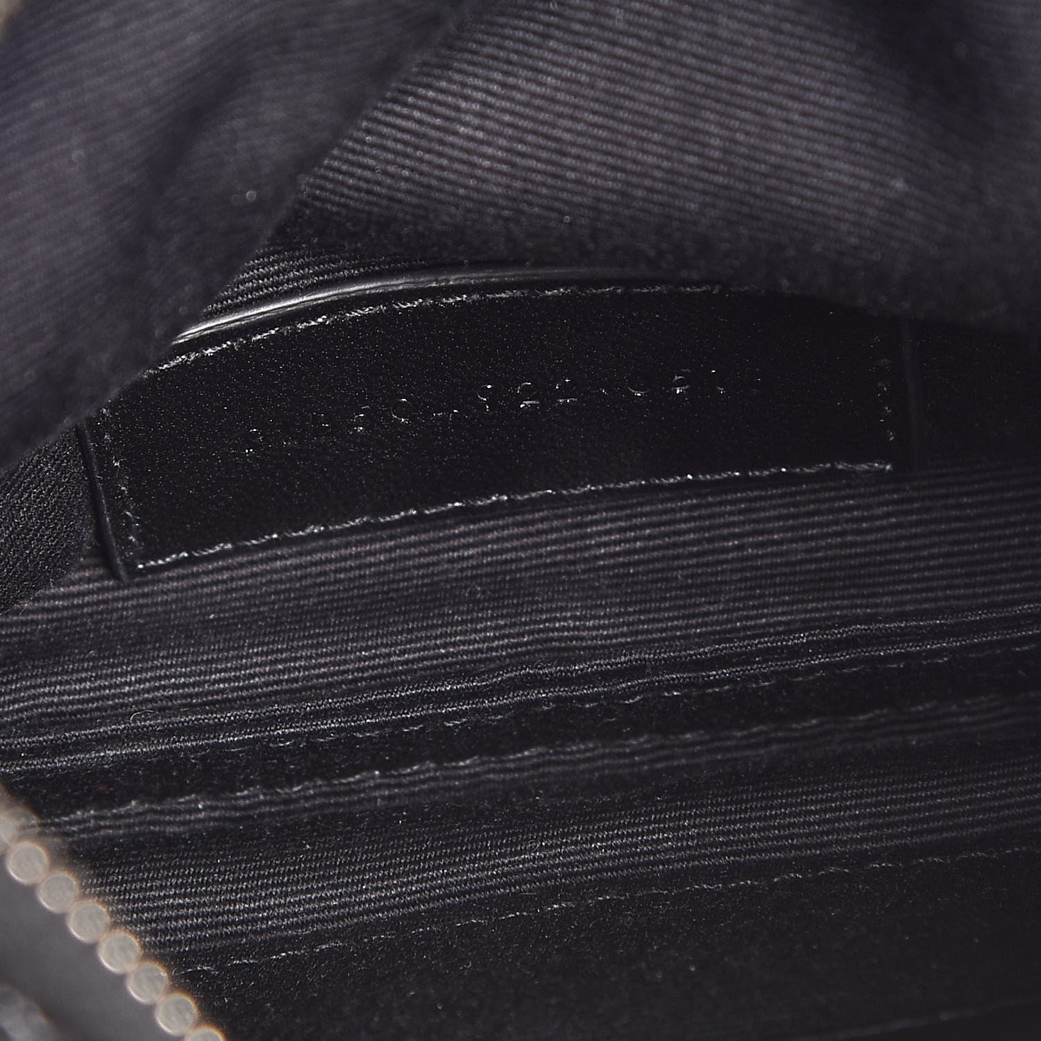 Saint Laurent Grain De Poudre Chevron Monogram Bill Pouch Black 7 of 8