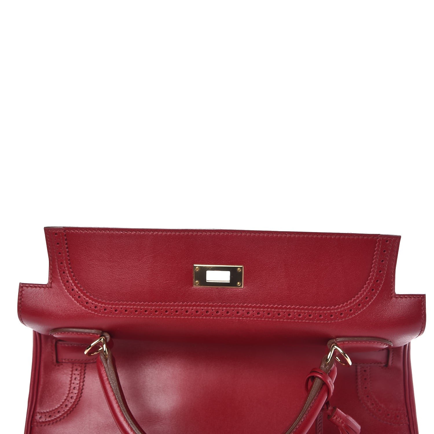 Hermes Tadelakt Ghillies Kelly 32 Rubis 10 of 39