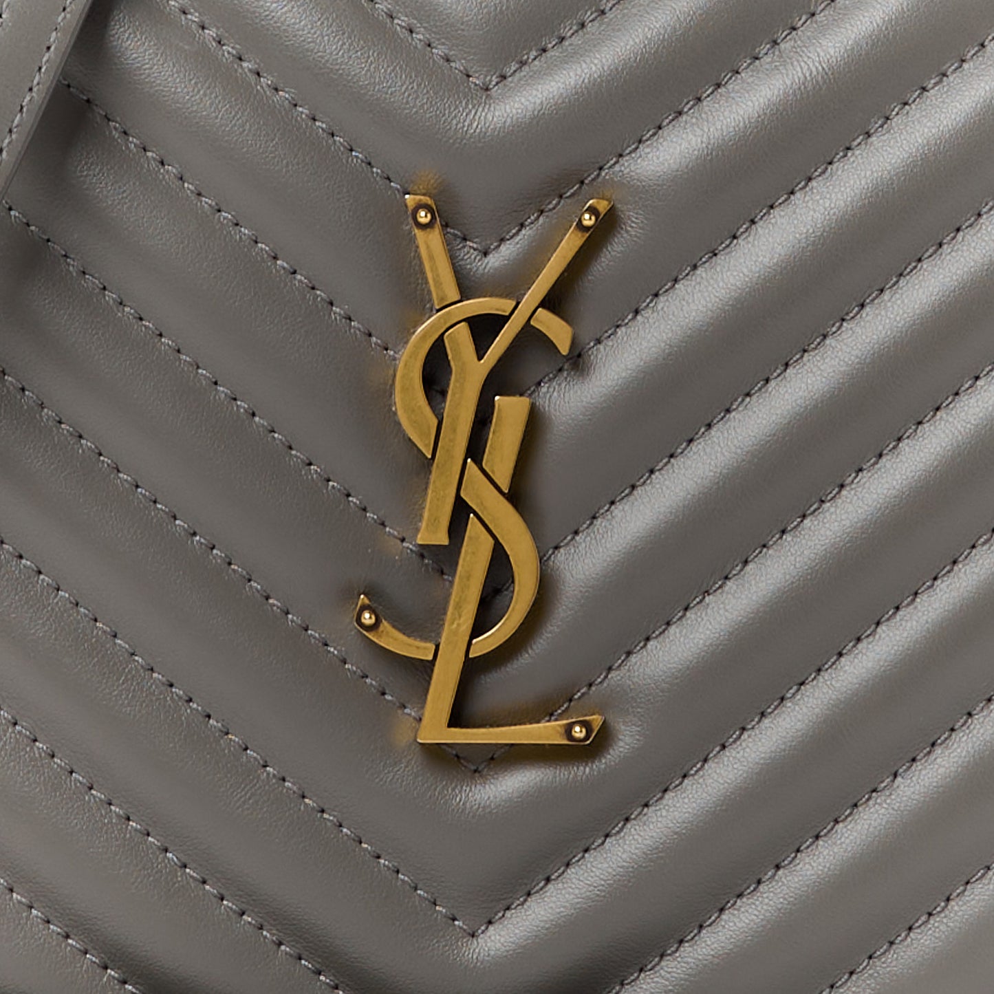 Calfskin Matelasse Monogram Lou Camera Bag Greyish Brown