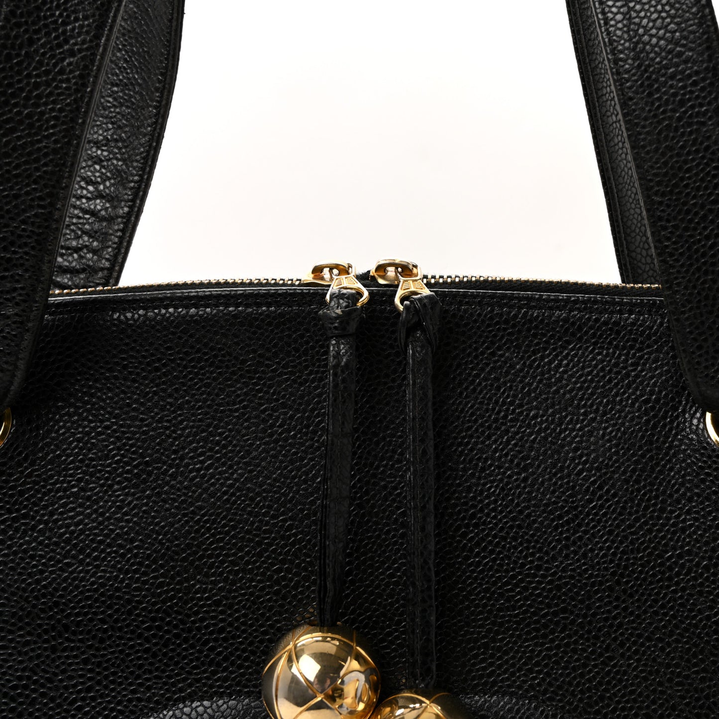 Caviar Large CC Shoulder Bag Black
