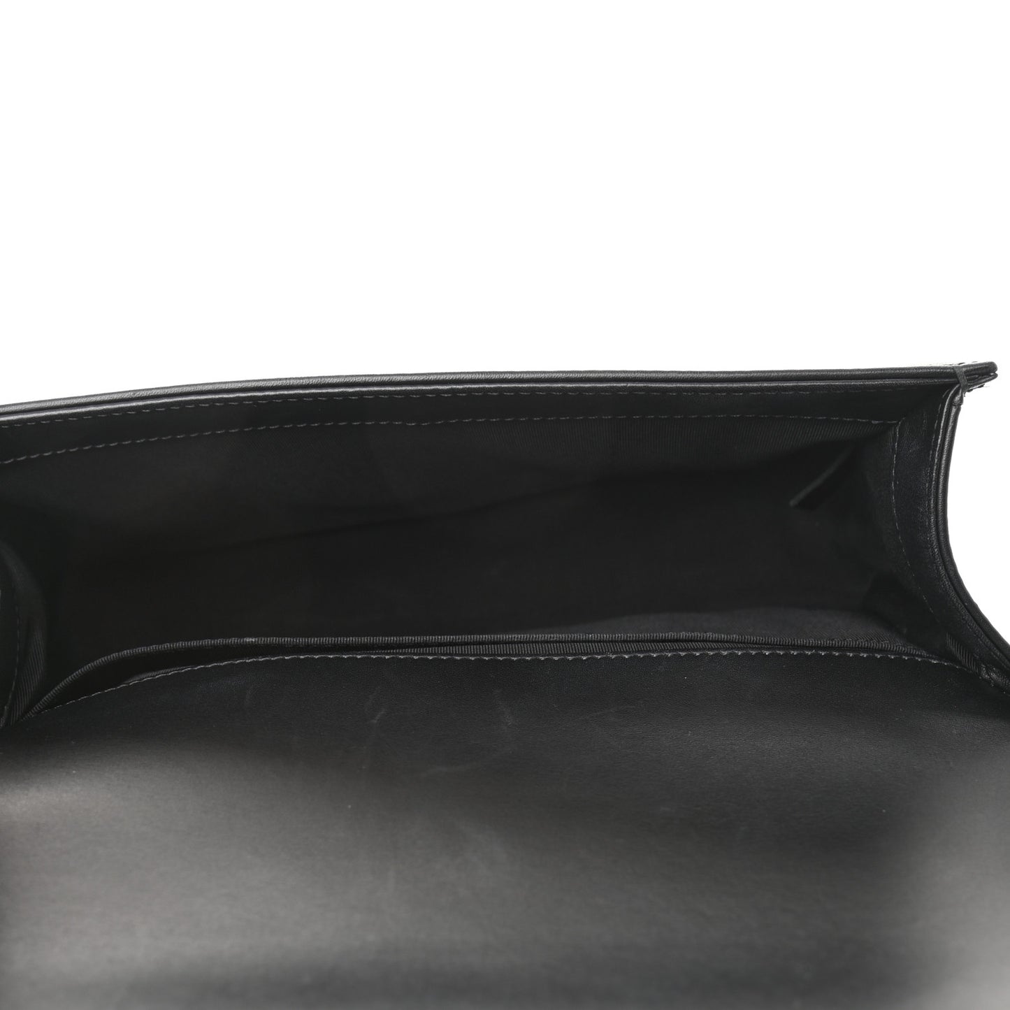 Calfskin Painted Chevron Embossed Medium Boy Flap Black