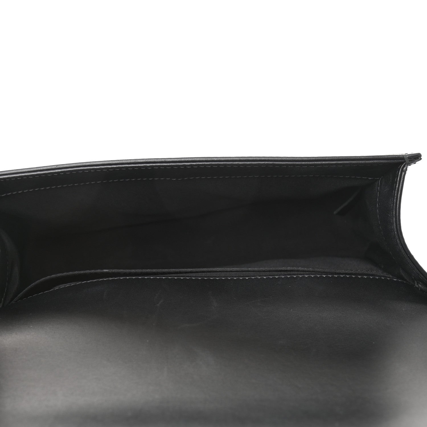 Chanel Calfskin Painted Chevron Embossed Medium Boy Flap Black 5 of 7