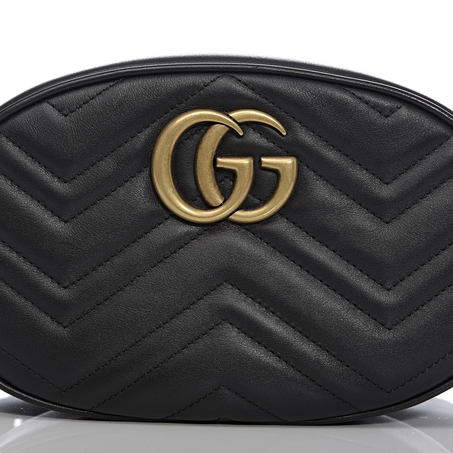 Calfskin Matelasse GG Marmont Belt Bag 75 30 Black