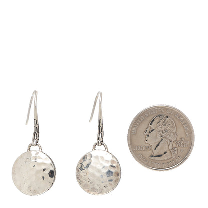 John Hardy Sterling Silver Dot Hammered Drop Earrings 2 of 4