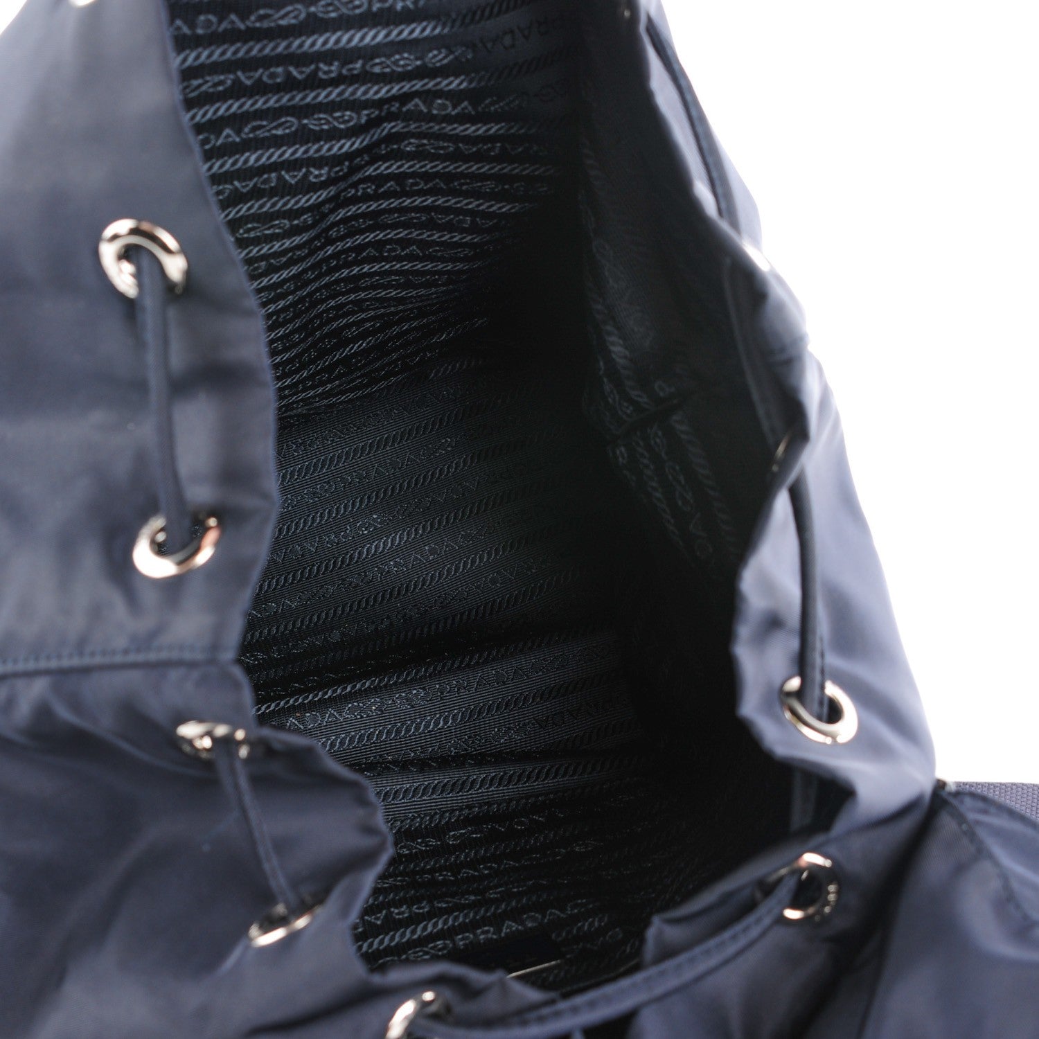 Prada Tessuto Nylon Medium Backpack Blue 7 of 11