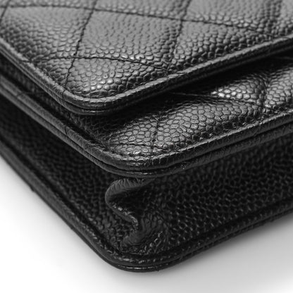 Chanel Caviar Quilted Wallet On Chain WOC Black 9 of 10