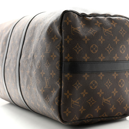 Louis Vuitton Monogram Macassar Keepall Bandouliere 55 10 of 11
