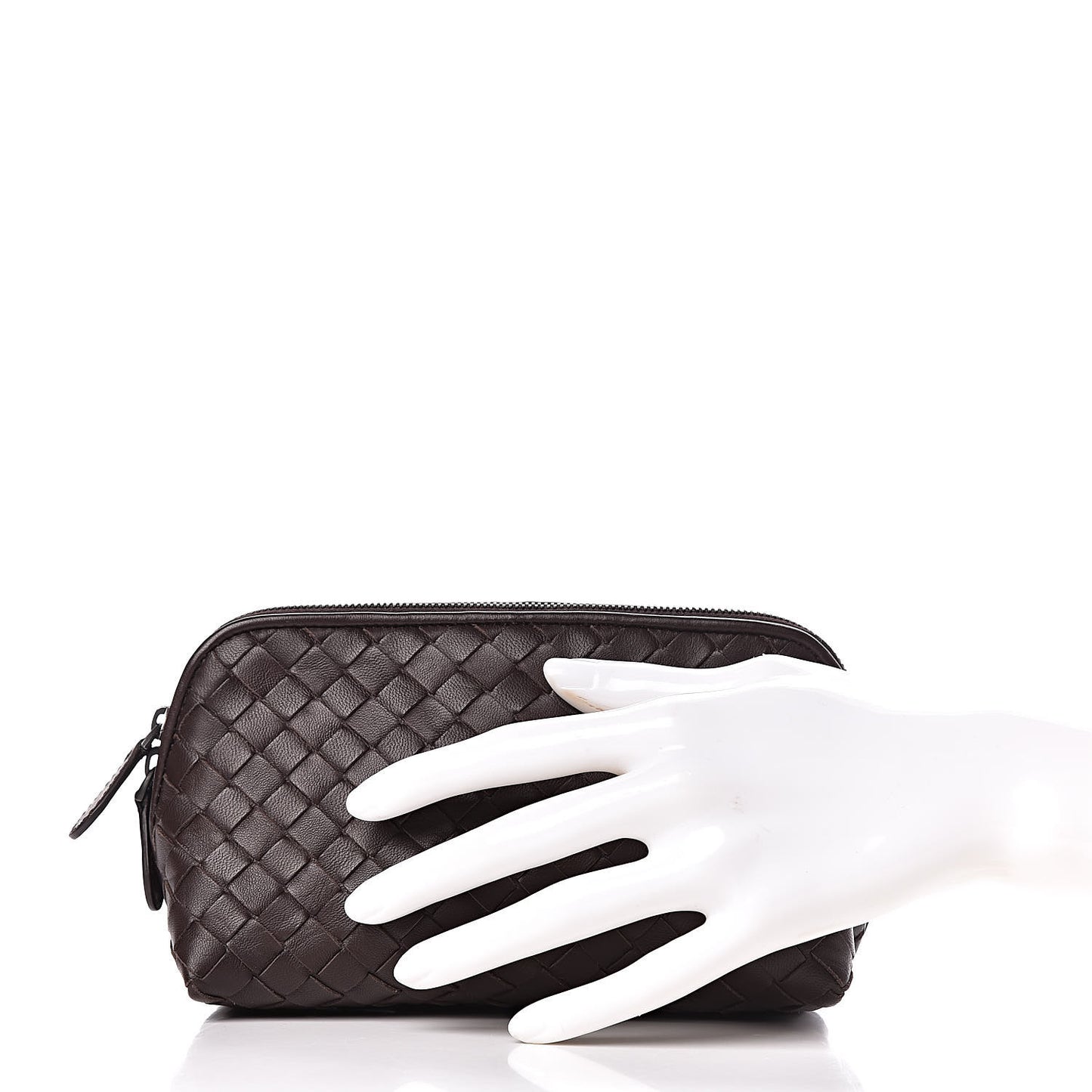 Nappa Intrecciato Cosmetic Pouch Ebano