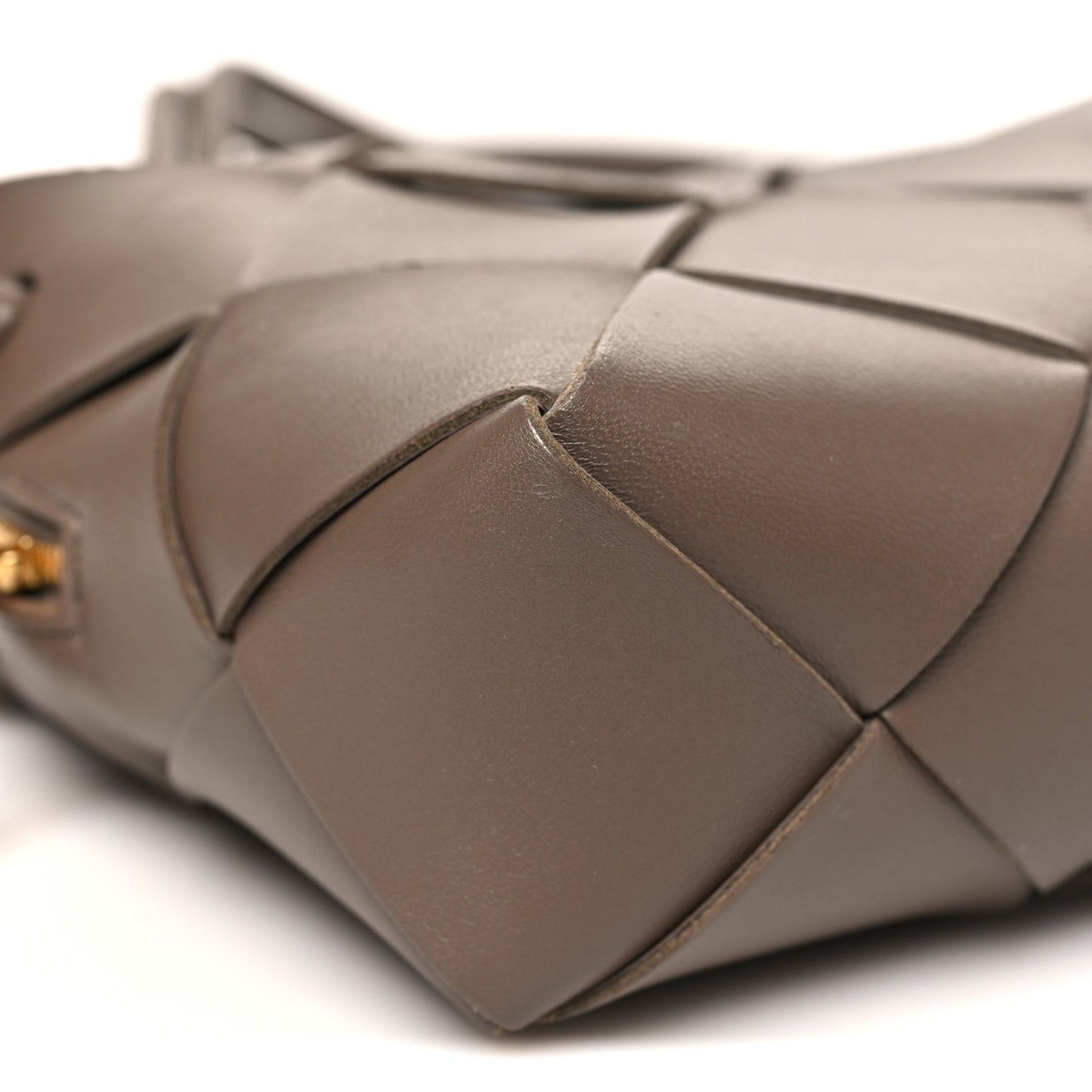 Lambskin Maxi Intrecciato Small Cassette Camera Bag Taupe Grey
