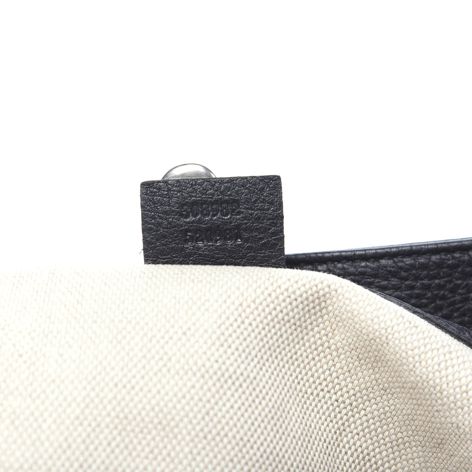 Gucci Pebbled Calfskin Studded Medium Soho Chain Shoulder Bag Black 5 of 8