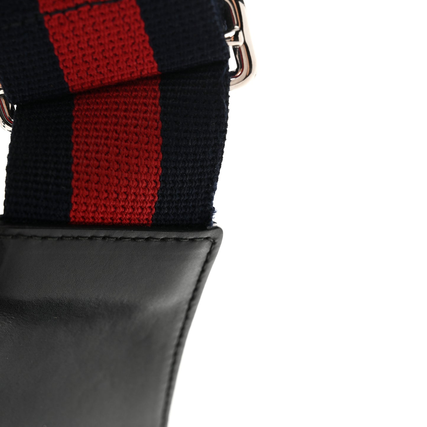 GG Supreme Monogram Web Belt Bag Black Grey