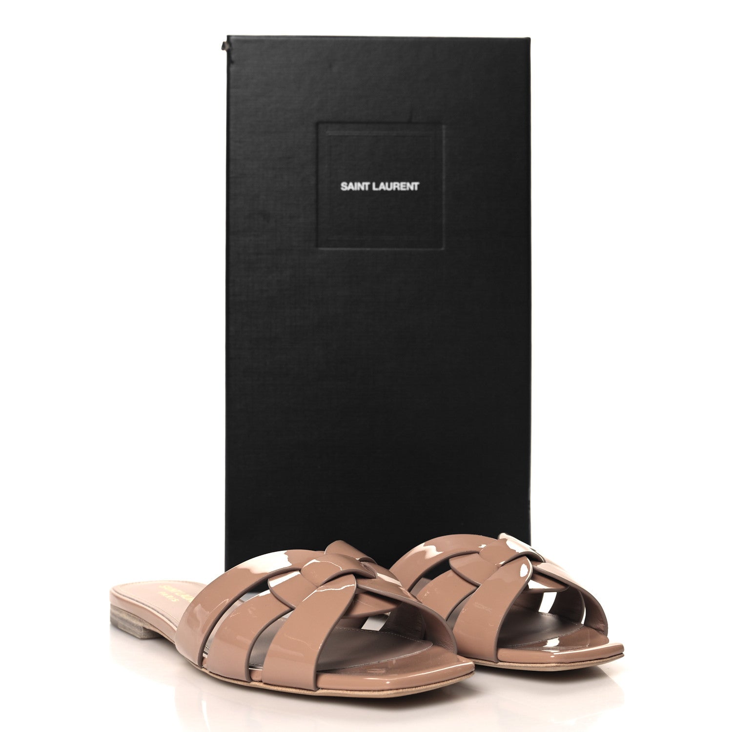 Saint Laurent Patent Tribute 05 Slide Sandals 35 Nude 11 of 11