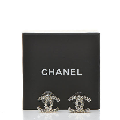 Chanel Crystal CC Earrings Light Gold 5 of 5