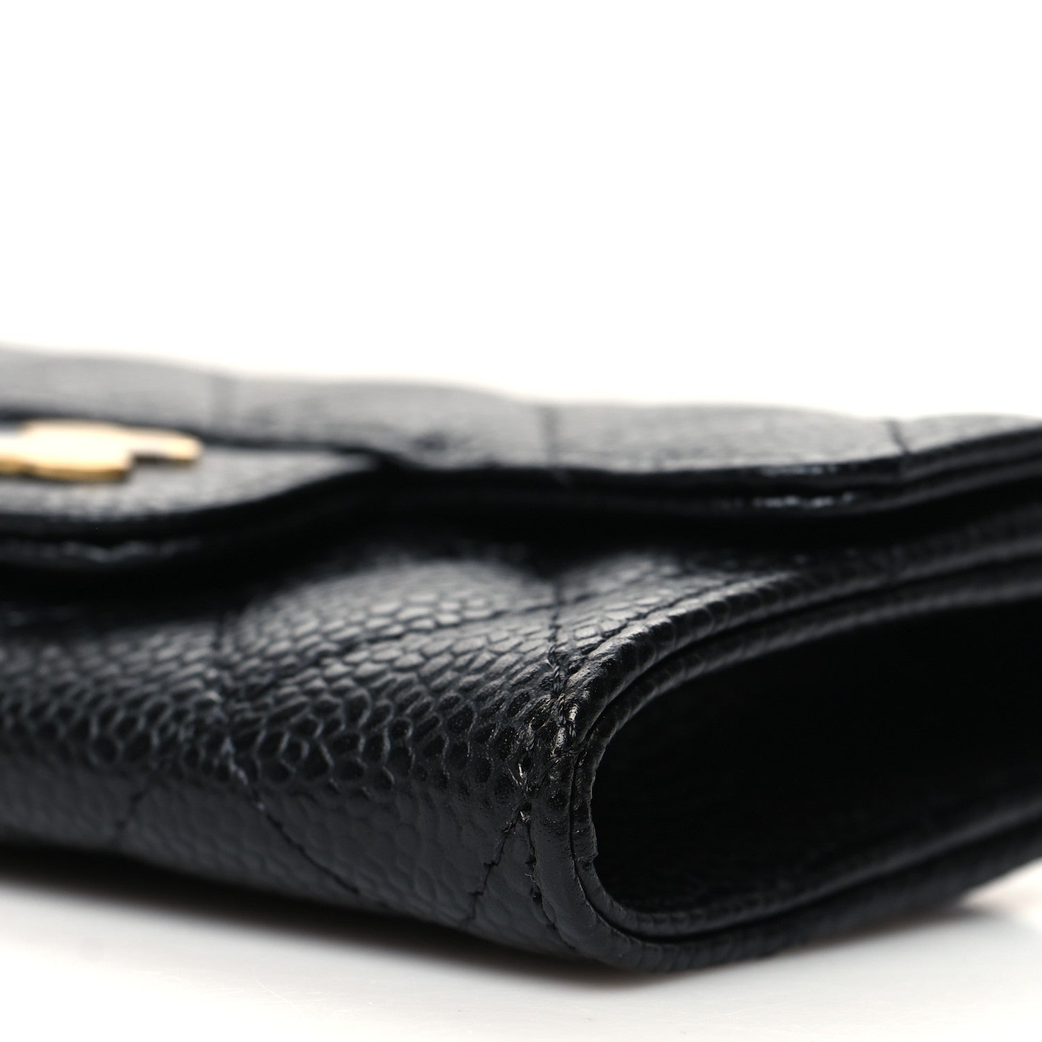 Chanel Caviar Quilted Flap Card Holder Wallet Black 11 of 12