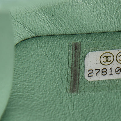 Chanel Lambskin Chevron Quilted Mini Rectangular Flap Light Green 9 of 10