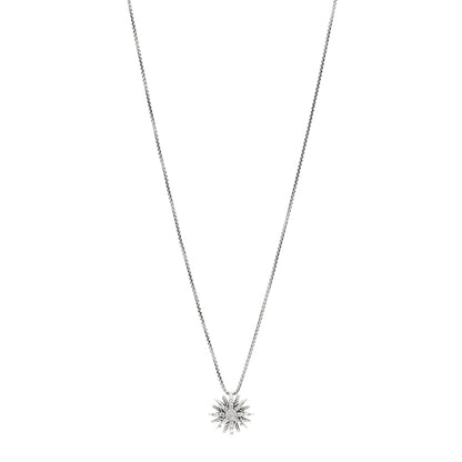 David Yurman Sterling Silver Diamond 16mm Small Starburst Pendant Necklace 1 of 4