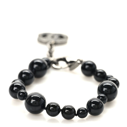 Chanel Glass Bead CC Map Bracelet Ruthenium Black 3 of 5