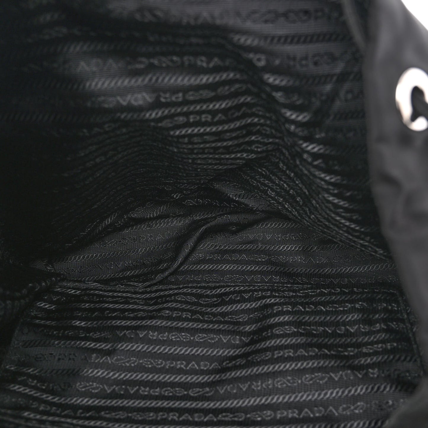 Tessuto Nylon Saffiano Medium Backpack Black