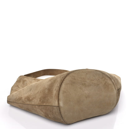 Khaite Suede Calfskin Medium Lotus Tote Mud 5 of 10