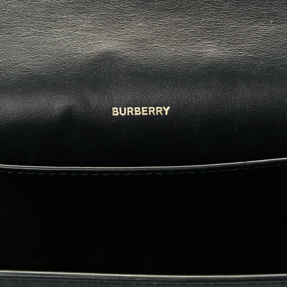 Burberry Calfskin Mini Vintage Check Note Bag Black 5 of 14