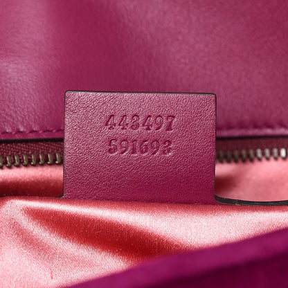 Gucci Velvet Matelasse Small GG Marmont Shoulder Bag Fuchsia Violet Cyclamen 7 of 7