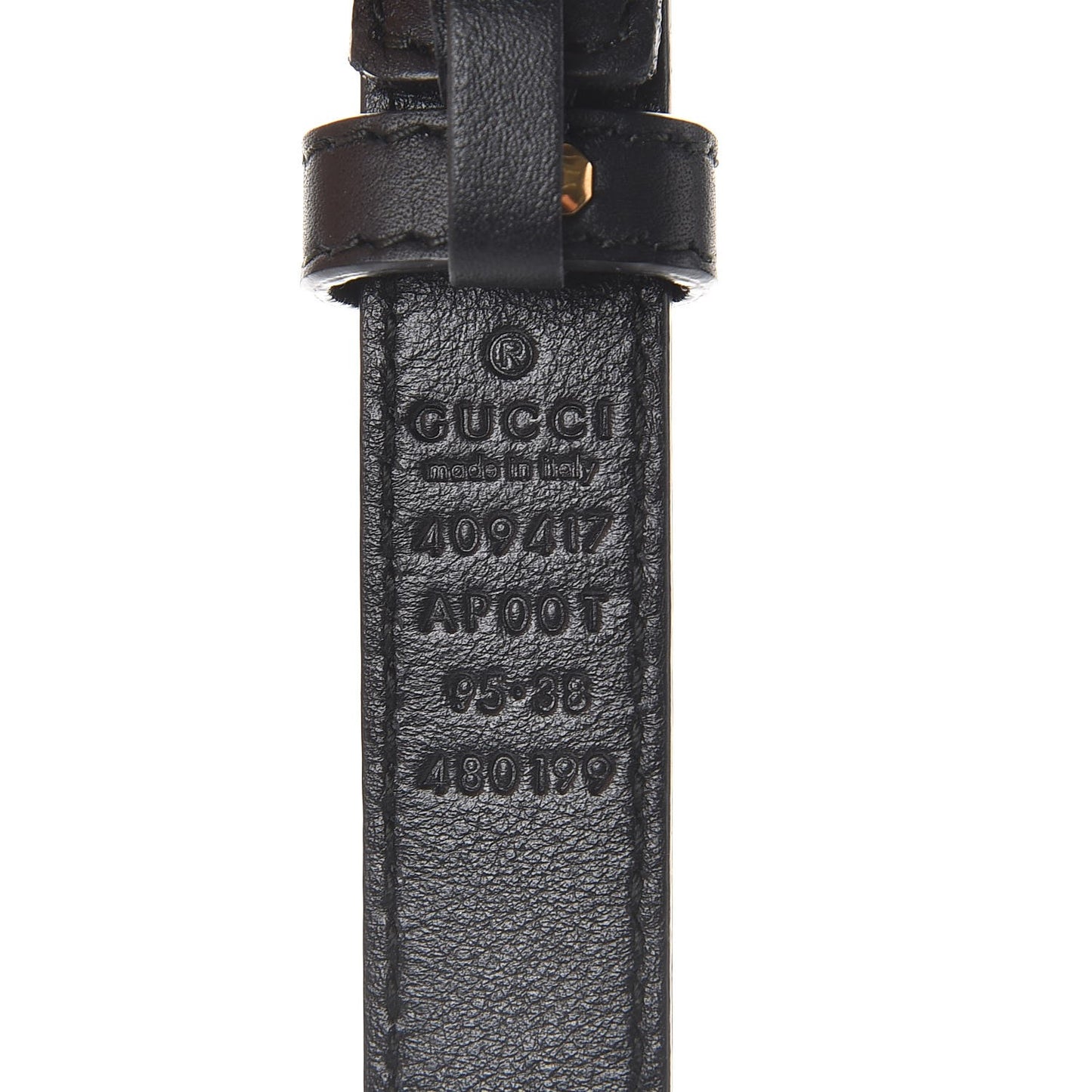 Calfskin Double G 20mm Belt 95 38 Black
