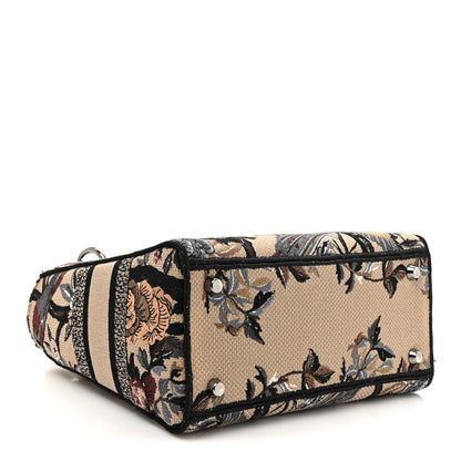 Christian Dior Canvas Embroidered Jardin D'Hiver Medium Lady D-Lite Beige Multicolor 4 of 11