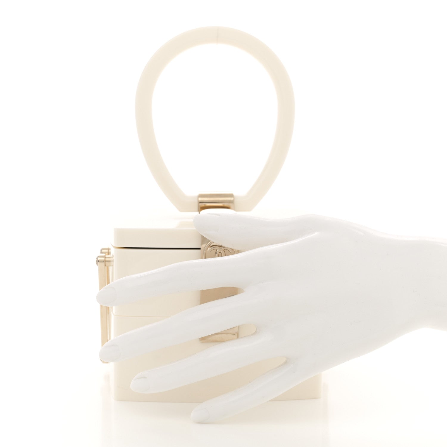 Chanel Plexiglass Vanity Box Ivory 2 of 9