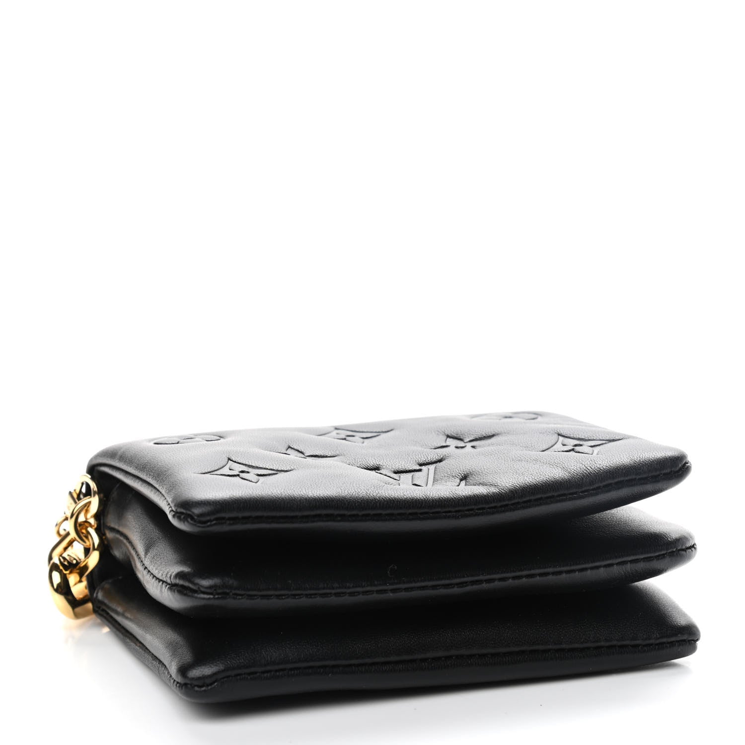 Louis Vuitton Lambskin Embossed Monogram Coussin Belt Bag Black 4 of 8